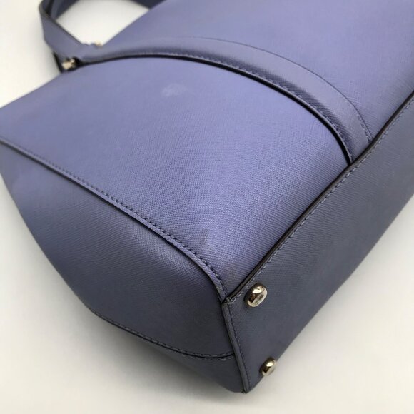 Kate Spade Light Blue Saffiano Leather Leila Triple Compartment Tote Bag - Picture 9 of 10